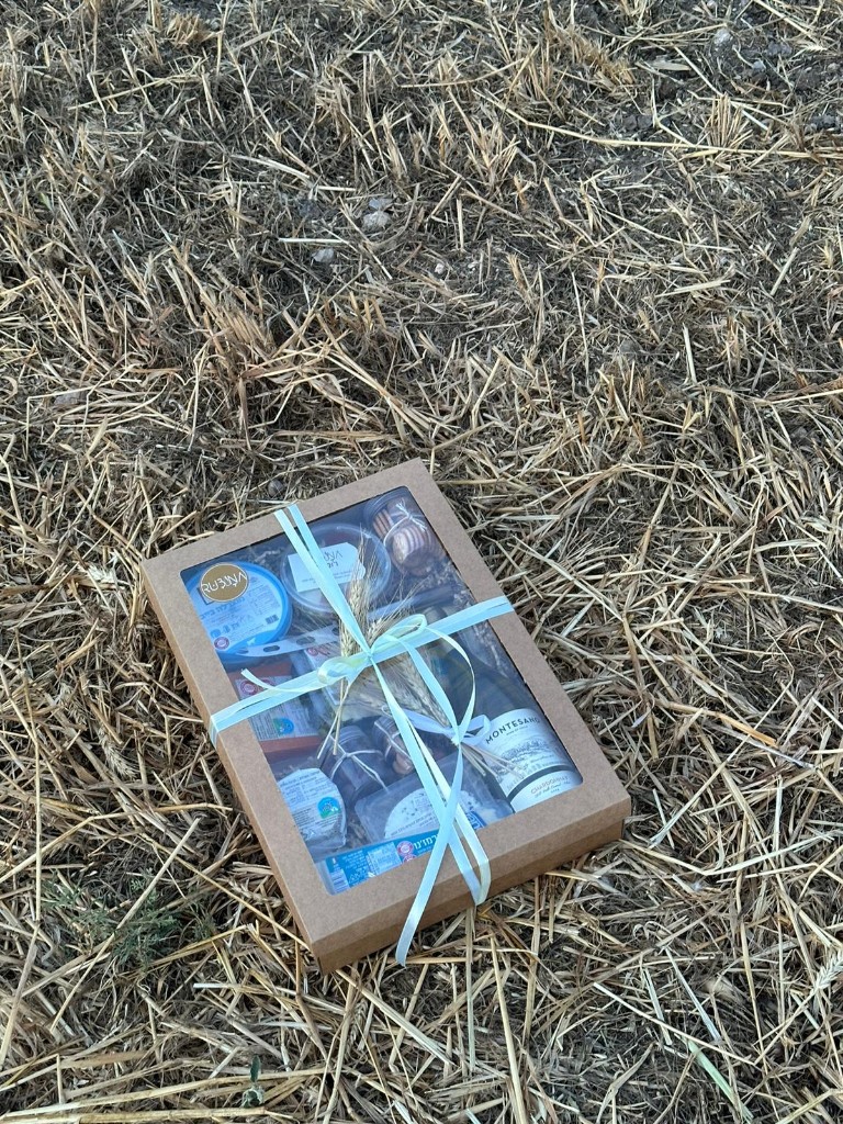 מארז רובינה — תצוגה שנייה עם גבינות ויין